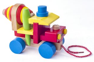 Деревянный конструктор "Бетономешалка", Woody цена и информация | Игрушки для малышей | pigu.lt