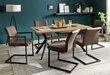 4-ių kėdžių komplektas Kian A-S, rudas kaina ir informacija | Virtuvės ir valgomojo kėdės | pigu.lt