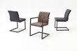 4-ių kėdžių komplektas Kian B-S, pilkas kaina ir informacija | Virtuvės ir valgomojo kėdės | pigu.lt