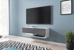 TV staliukas Wander LED 100 cm, baltas/pilkas kaina ir informacija | TV staliukai | pigu.lt