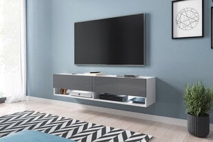 TV столик Wander без освещения, 30x140x31 см, белый / серый цена и информация |  Тумбы под телевизор | pigu.lt