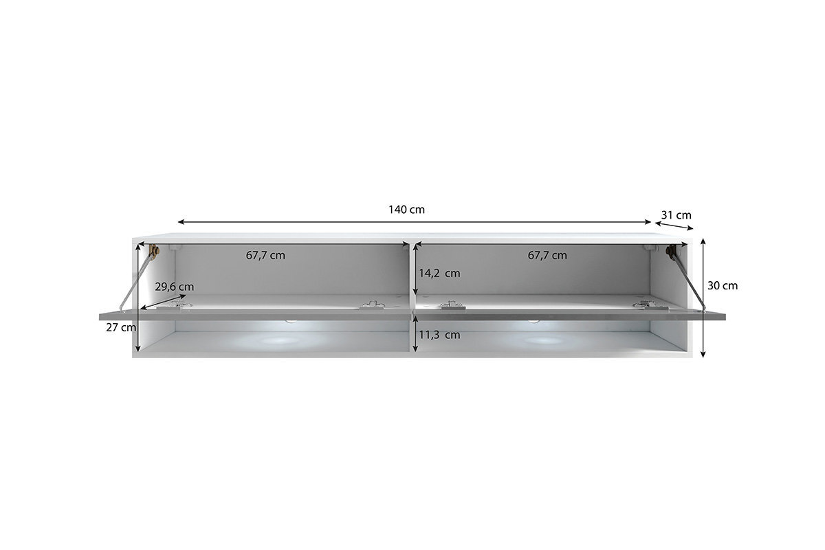 TV staliukas Wander 140 cm, rudas kaina ir informacija | TV staliukai | pigu.lt