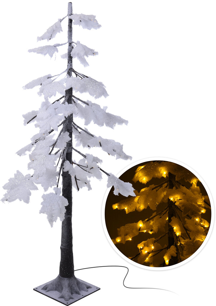Šviečianti Kalėdinė dekoracija Apsnigtas medis, 82 LED цена и информация | Kalėdinės dekoracijos | pigu.lt