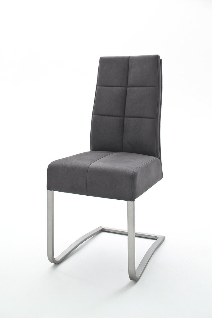 2-jų kėdžių komplektas Salva 2, pilkas kaina ir informacija | Virtuvės ir valgomojo kėdės | pigu.lt
