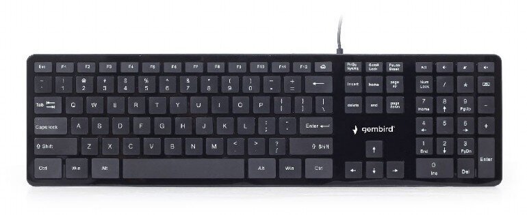 Laidinė Gembird KB-MCH-02 klaviatūra, juoda kaina ir informacija | Klaviatūros | pigu.lt