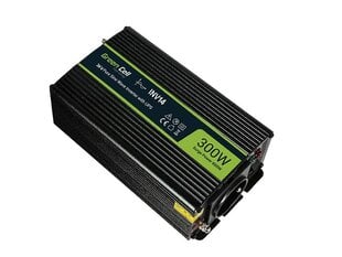 Преобразователь питания Green Cell Power Inverter 24V to 230V 300W/600W Pure sine wave цена и информация | Преобразователи напряжения | pigu.lt