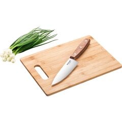 Разделочная доска и поварской нож, набор Lamart BAMBOO, бамбук, 30x22x0,9 см цена и информация | Разделочная доска | pigu.lt