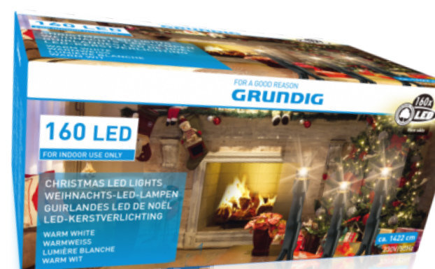 Grundig Kalėdinė girlianda, 160 LED kaina ir informacija | Girliandos | pigu.lt