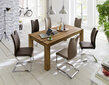 4-ių kėdžių komplektas Koeln, šviesiai rudas цена и информация | Virtuvės ir valgomojo kėdės | pigu.lt