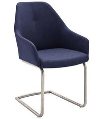 2-jų kėdžių komplektas Madita A-1, tamsiai mėlynas kaina ir informacija | Virtuvės ir valgomojo kėdės | pigu.lt
