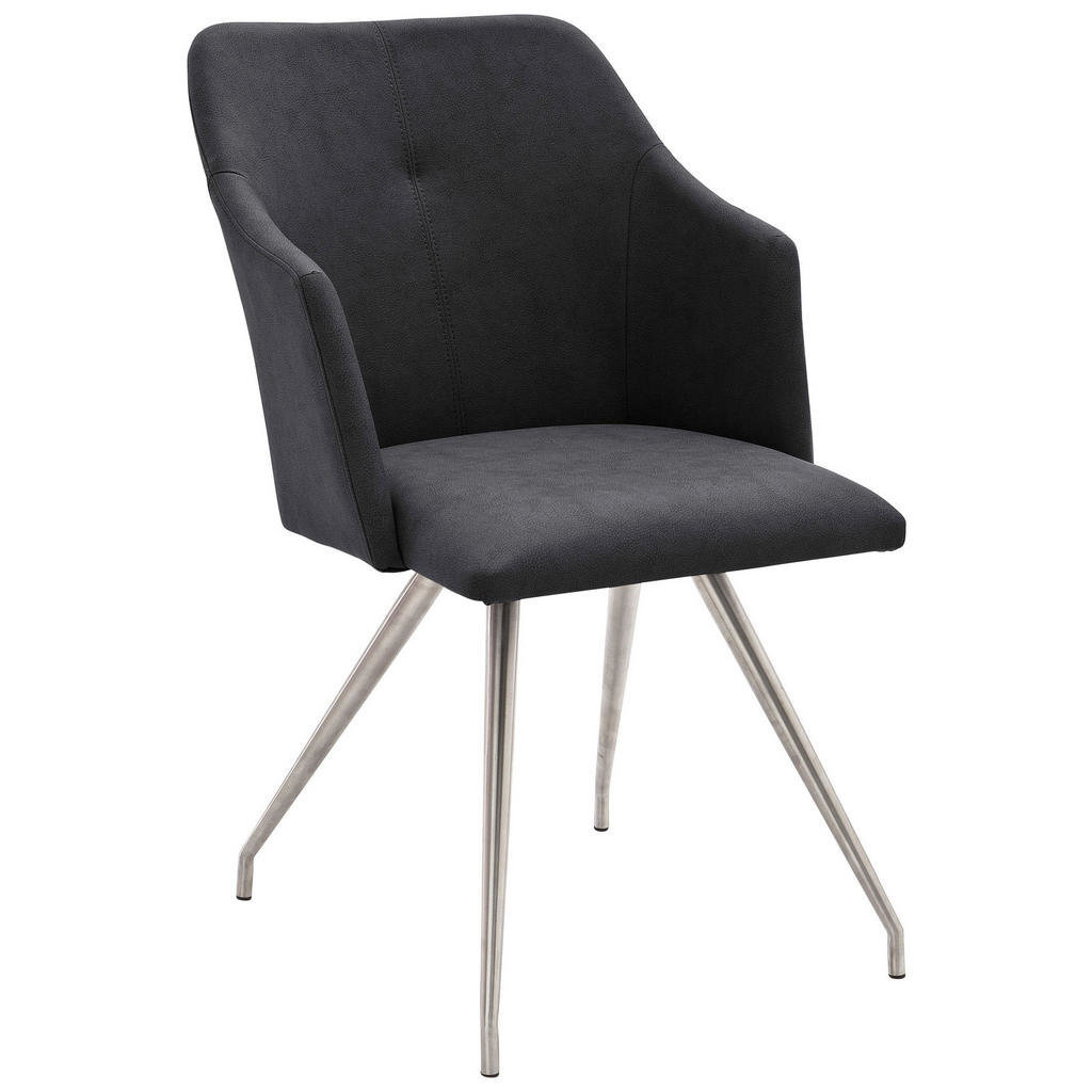 2-jų kėdžių komplektas Madita B-3, juodas kaina ir informacija | Virtuvės ir valgomojo kėdės | pigu.lt