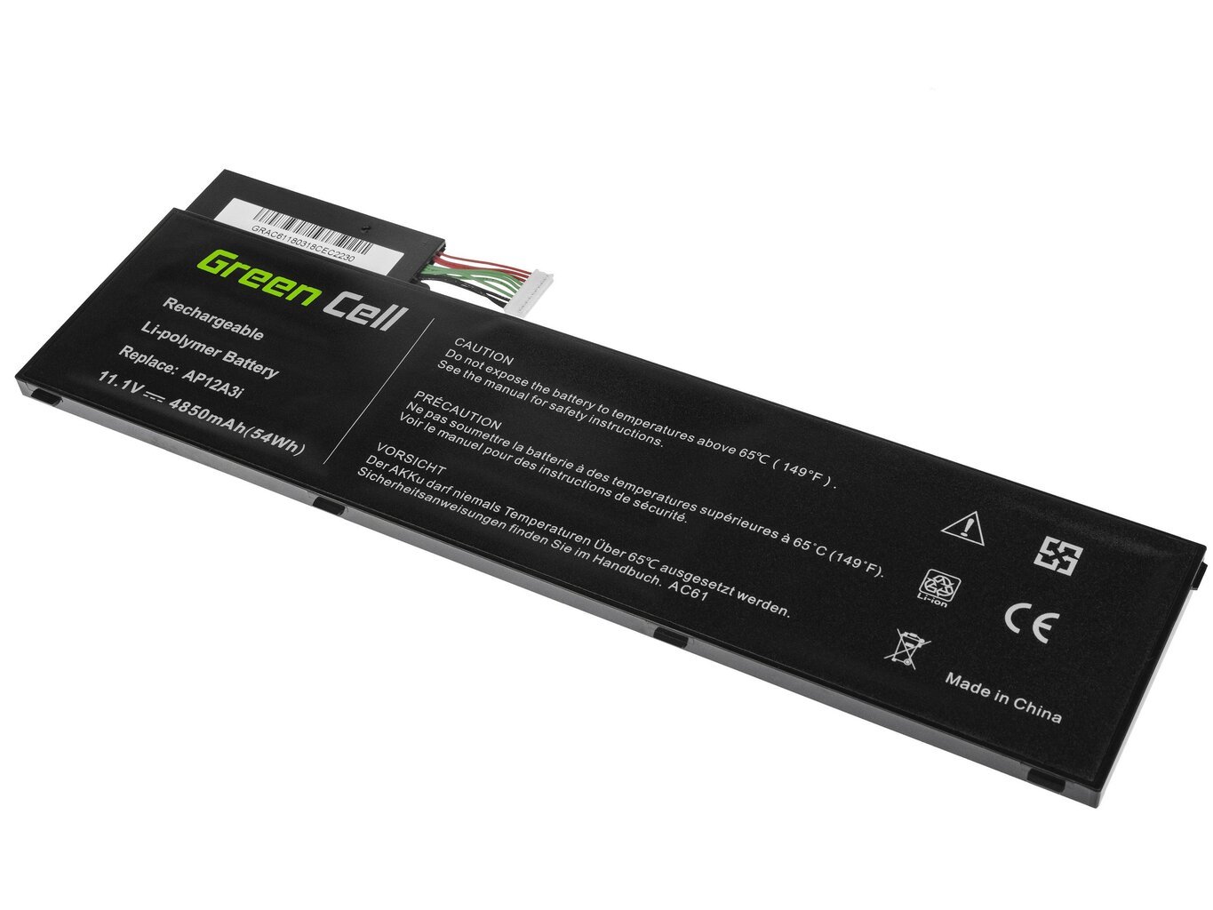 Green Cell Laptop Battery for Acer Aspire Timeline Ultra M3 M3-581TG M5 M5-481TG M5-581TG TravelMate P648 P658 kaina ir informacija | Akumuliatoriai nešiojamiems kompiuteriams | pigu.lt