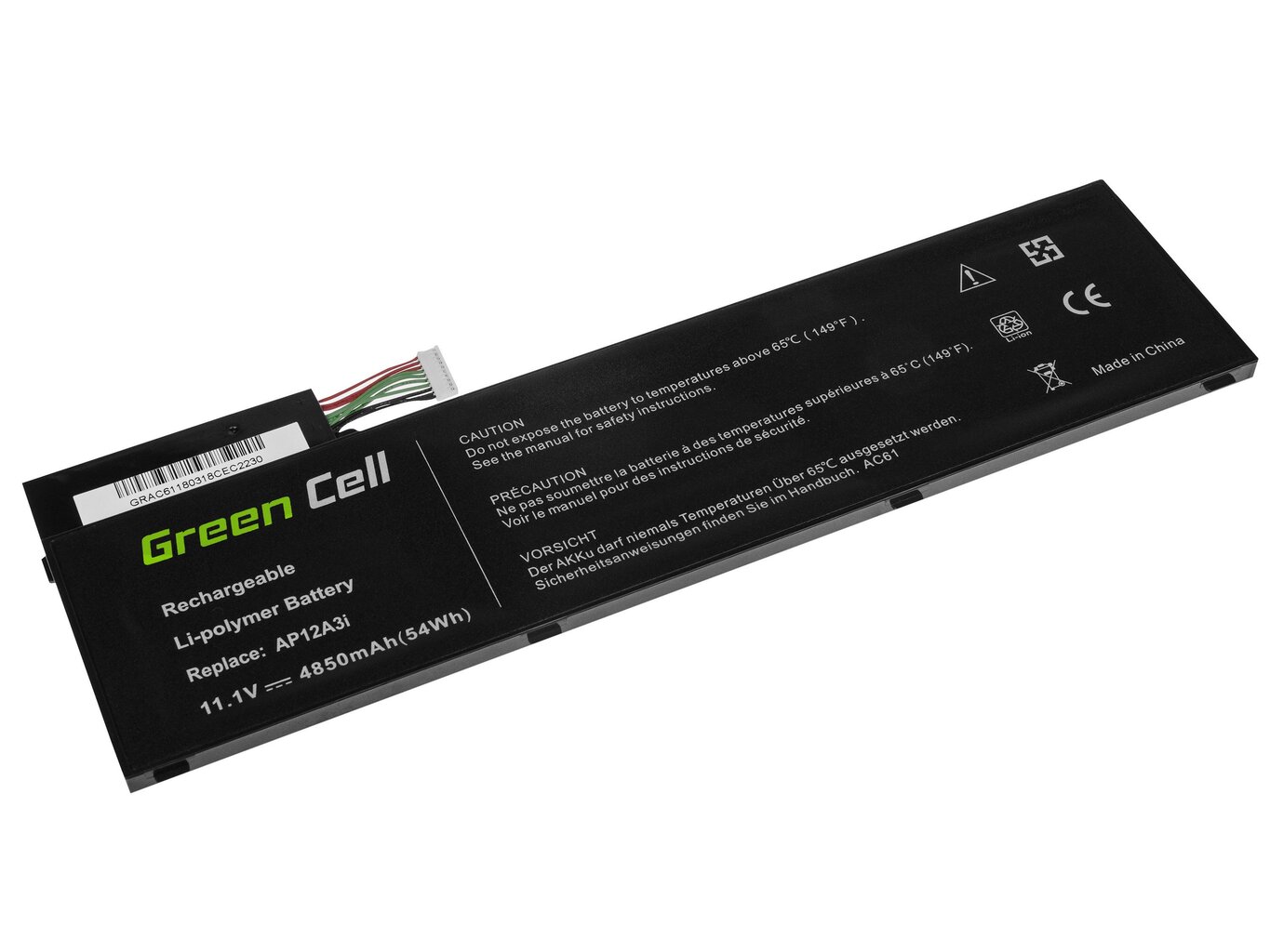 Green Cell Laptop Battery for Acer Aspire Timeline Ultra M3 M3-581TG M5 M5-481TG M5-581TG TravelMate P648 P658 цена и информация | Akumuliatoriai nešiojamiems kompiuteriams | pigu.lt