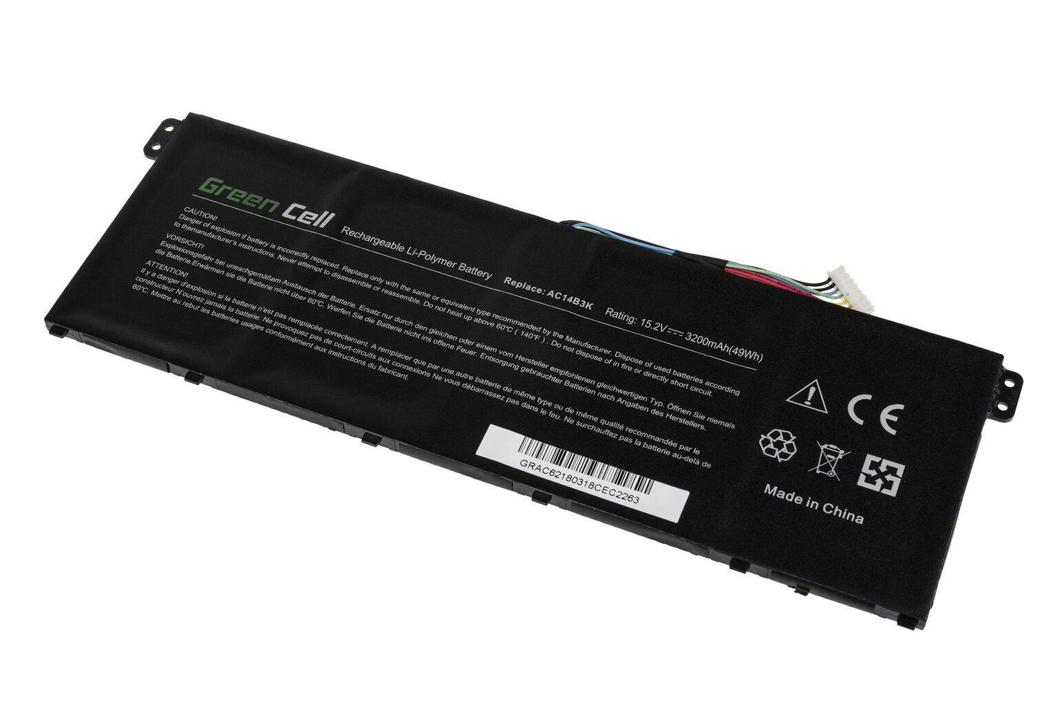 Green Cell Laptop Battery for Acer Aspire 5 A515 A517 E15 ES1-512 ES1-533 R5-571T V3-372 Nitro 5 AN515-51 цена и информация | Akumuliatoriai nešiojamiems kompiuteriams | pigu.lt