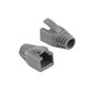 Logilink Modular RJ45 Plug Cable Boot 8mm grey, 50vnt. kaina ir informacija | Adapteriai, USB šakotuvai | pigu.lt