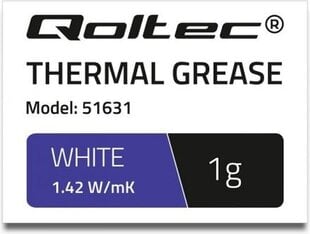 Qoltec Thermal grease 1.42 W / m-K, 1g kaina ir informacija | Qoltec Video kameros ir jų priedai | pigu.lt