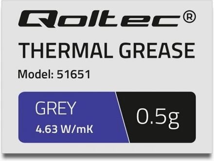 Qoltec Thermal grease 4.63W / m-K, 0.5g kaina ir informacija | Termo pastos | pigu.lt