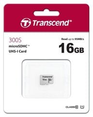 Transcend SD300S-A, 16ГБ цена и информация | Карты памяти для телефонов | pigu.lt