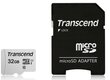 Transcend MicroSDHC UHS-1 32GB TS32GUSD300S-A kaina ir informacija | Atminties kortelės telefonams | pigu.lt