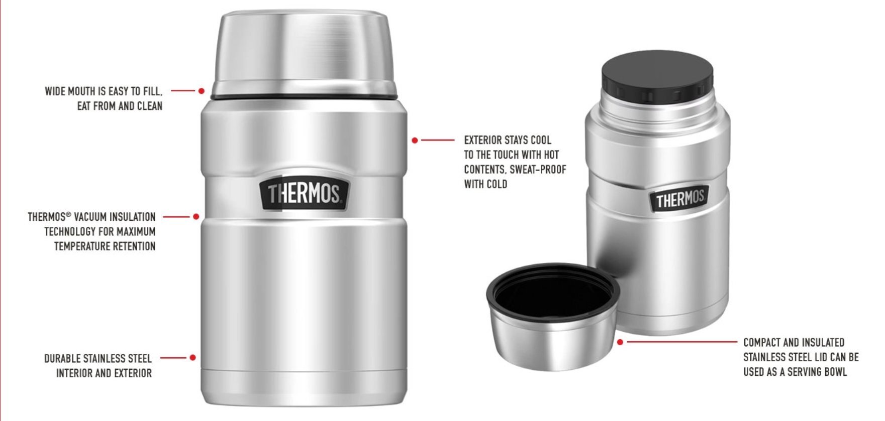 Maistinis termosas THERMOS THSK3020CR цена и информация | Termosai, termopuodeliai | pigu.lt