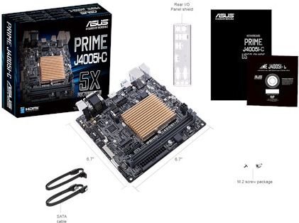 ASUS PRIME J4005I-C kaina ir informacija | Pagrindinės plokštės | pigu.lt