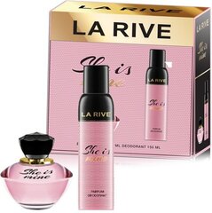 Rinkinys La Rive She is Mine: EDP moterims 90 ml + dezodorantas 150 ml цена и информация | Женские духи | pigu.lt