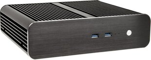 Akasa Euler S Fanless Thin Mini-ITX 2xUSB 3.0 (A-ITX10-M1B) kaina ir informacija | Korpusai | pigu.lt