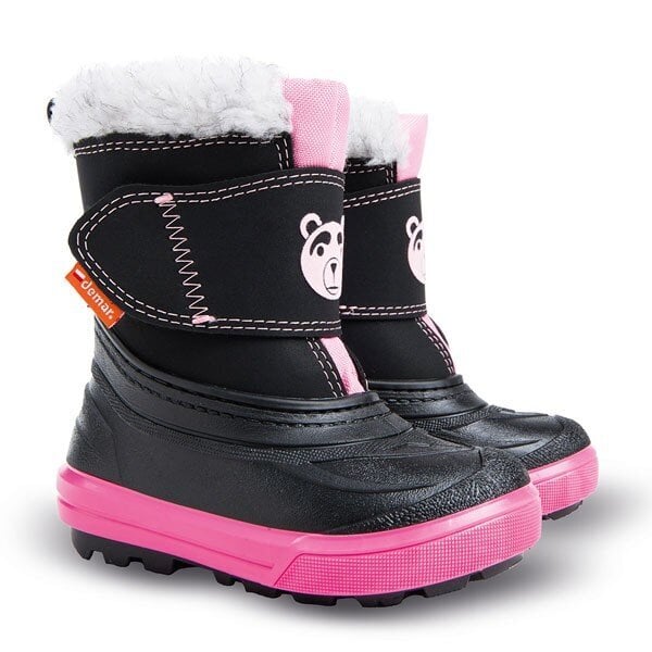 Žieminiai batai su natūralia vilna Demar, Bear b 1507, juodi-rožiniai kaina  | pigu.lt