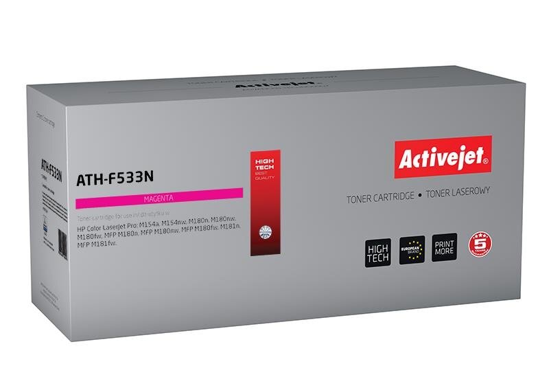 Kasetė lazeriniams spausdintuvams Active Jet ATH-F533N, purpurinė цена и информация | Kasetės lazeriniams spausdintuvams | pigu.lt