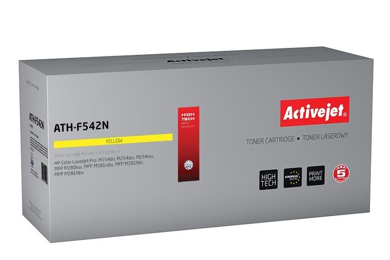 Kasetė lazeriniams spausdintuvams Active Jet ATH-F542N, geltona kaina ir informacija | Kasetės lazeriniams spausdintuvams | pigu.lt
