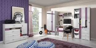 Комод Next System 10, белый/фиолетовый цена и информация | Meblar Детская мебель | pigu.lt