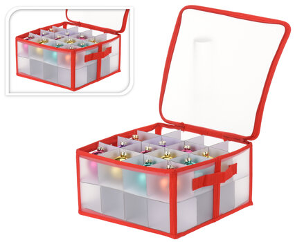 Dėžutė eglutės žaisliukams 30x30x15 cm kaina ir informacija | Eglutės žaisliukai, viršūnės | pigu.lt