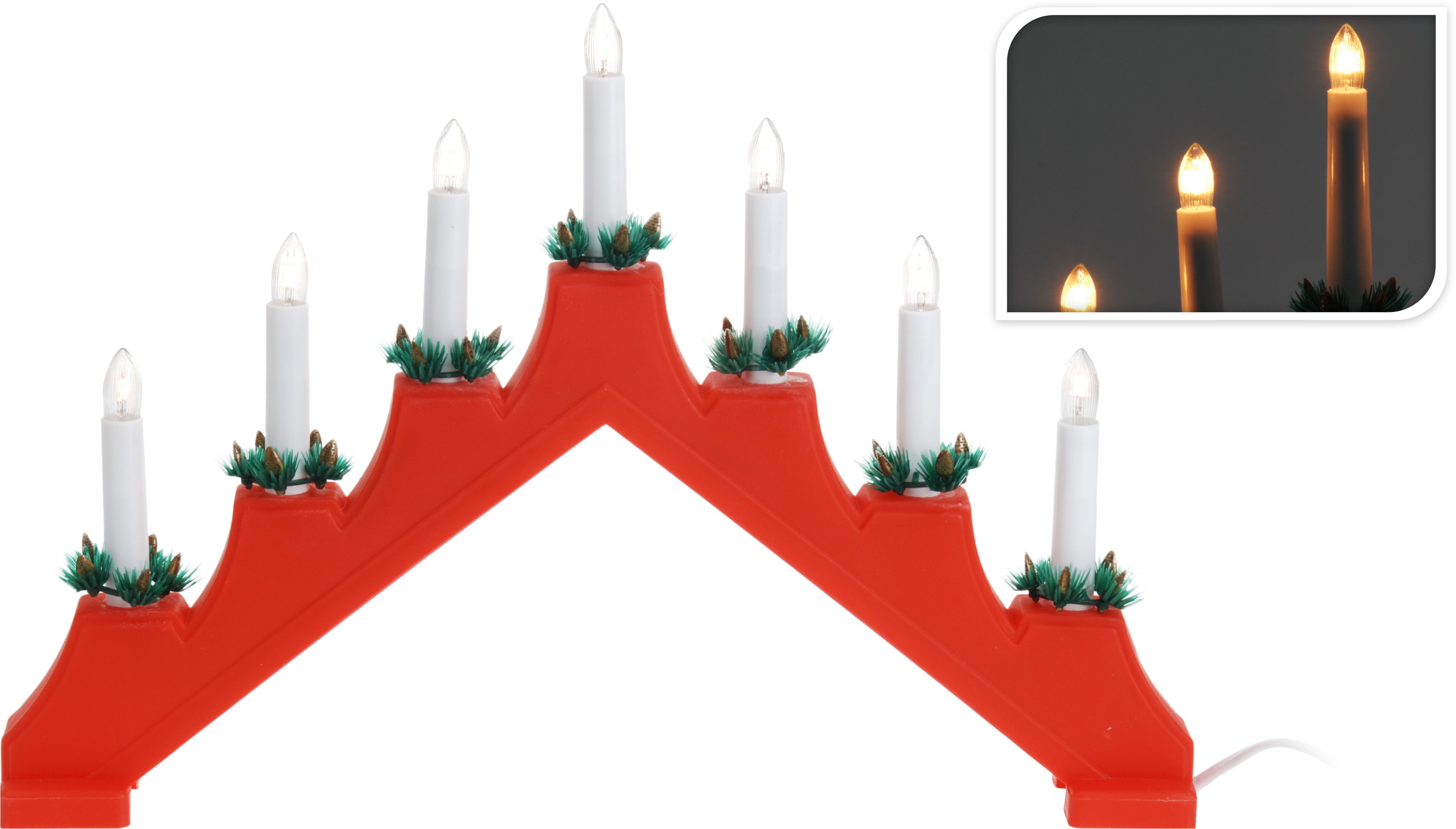 Kalėdinė žvakidė su lemputėmis