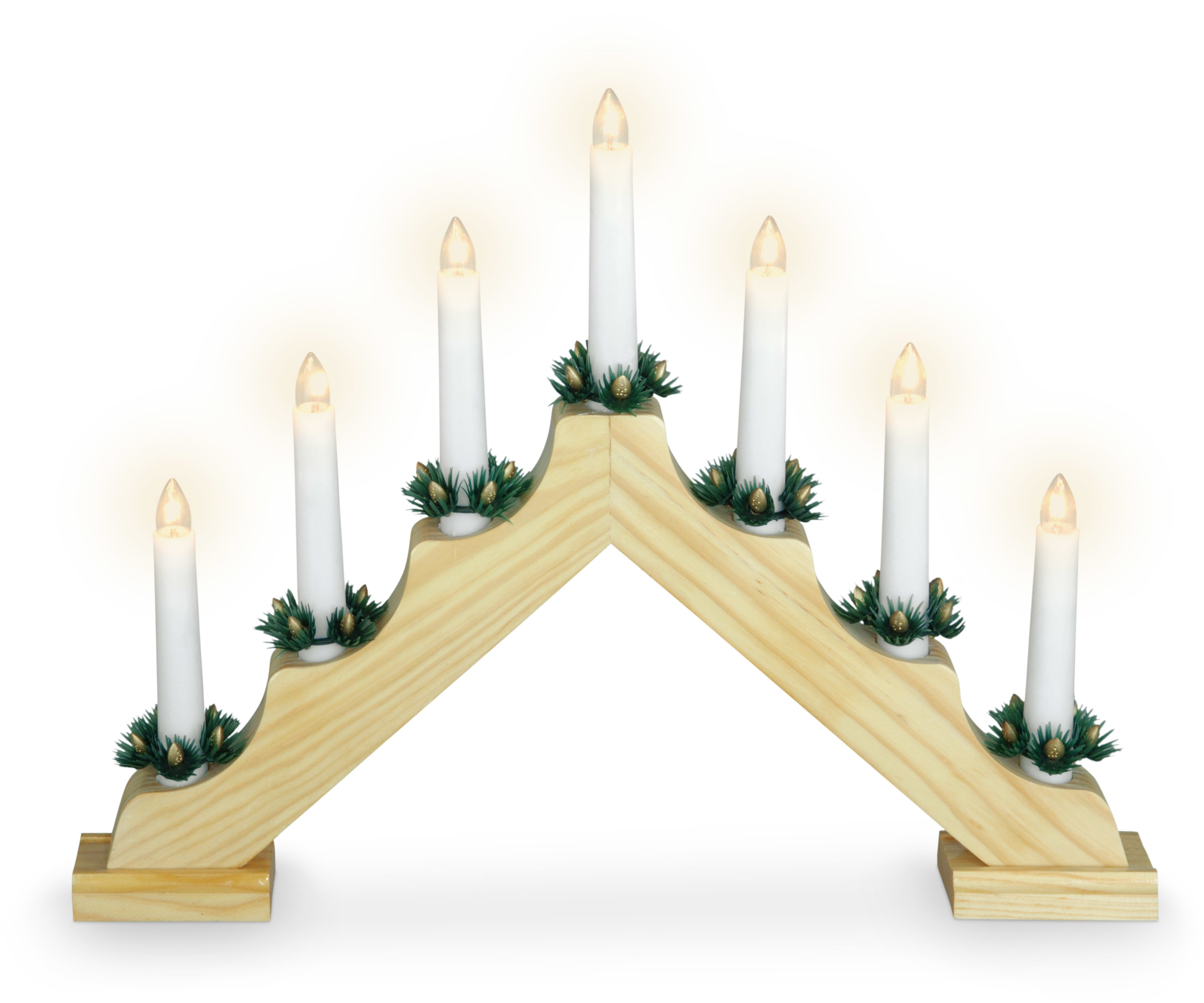 Kalėdinė šviečianti dekoracija Žvakės 39,5 x 5 x 31 cm