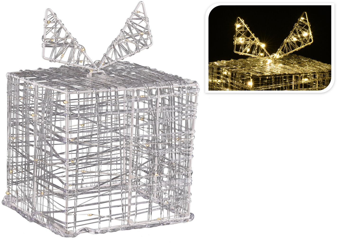 Šviečianti dovanų dėžutė, 30 LED kaina ir informacija | Kalėdinės dekoracijos | pigu.lt