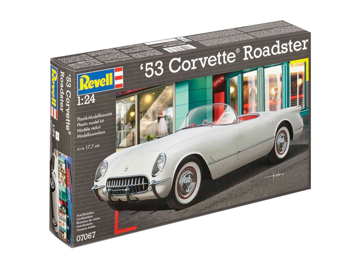 Klijuojamas konstruktorius '53 Corvette Roadster Revell, 07067, 1:24, 91 d. kaina ir informacija | Konstruktoriai ir kaladėlės | pigu.lt