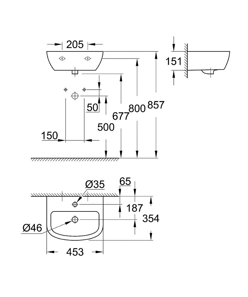 Grohe Bau Ceramic praustuvas, 45 cm 39424000 цена и информация | Praustuvai | pigu.lt