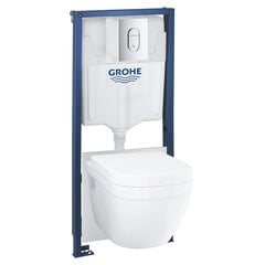 Potinkinio rėmo ir pakabinamo WC komplektas Grohe Euro Ceramic Solido 5in1, 39536000 kaina ir informacija | Klozetai | pigu.lt