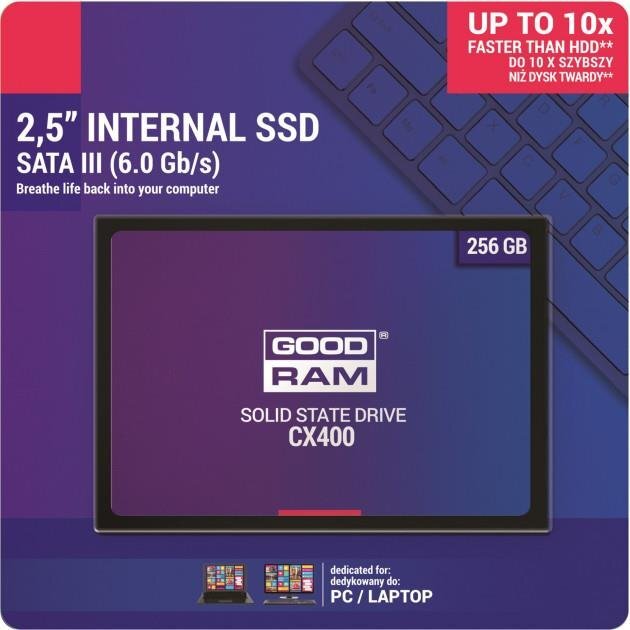 GOODRAM SSD CX400 256GB kaina ir informacija | Vidiniai kietieji diskai (HDD, SSD, Hybrid) | pigu.lt