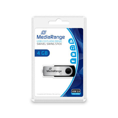 USB duomenų kaupiklis Mediarange 4GB MR907 kaina ir informacija | USB laikmenos | pigu.lt