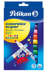Flomasteriai Colorella super, Pelikan, 12vnt kaina ir informacija | Flomasteriai Colorella super, Pelikan, 12vnt | pigu.lt