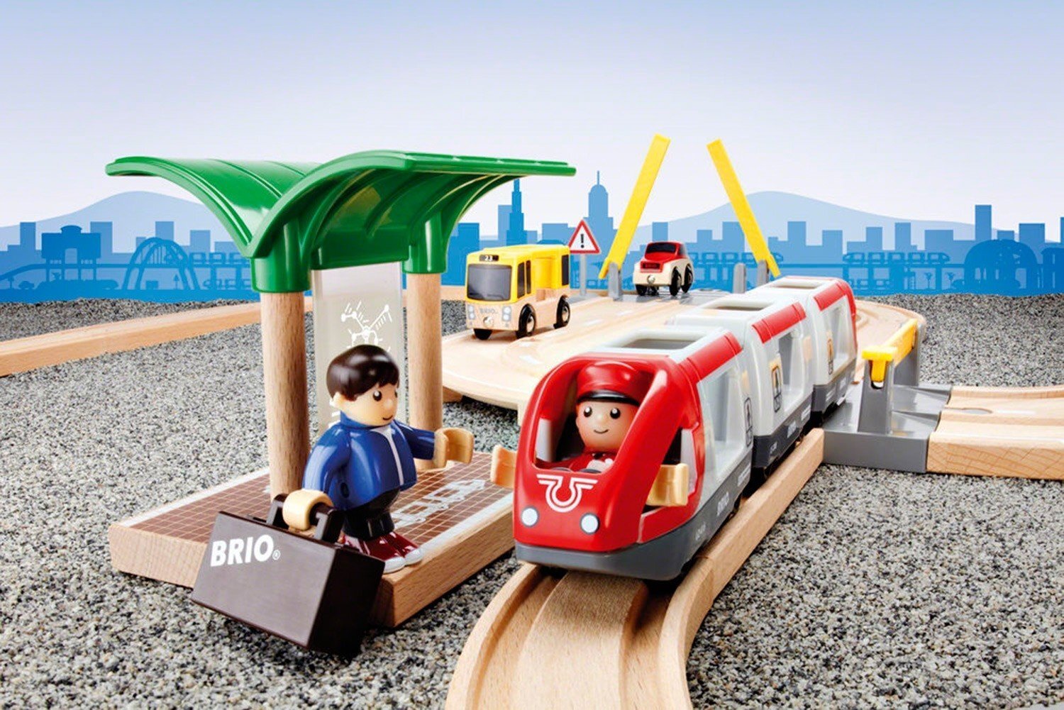Traukinys su bėgiais Brio, 33209 kaina ir informacija | Žaislai berniukams | pigu.lt