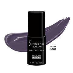 Gelinis nagų lakas "Sincero Salon", 6ml, PLUM, 688 kaina ir informacija | Nagų lakai, stiprintojai | pigu.lt