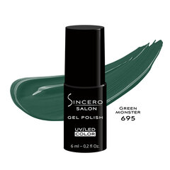 Gelinis nagų lakas "Sincero Salon", 6ml, GREEN MONSTER, 695 kaina ir informacija | Nagų lakai, stiprintojai | pigu.lt