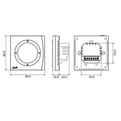 Термостат Danfoss ECTemp, Next Plus, программируемый цена и информация | Нагревательные коврики для пола и зеркал | pigu.lt