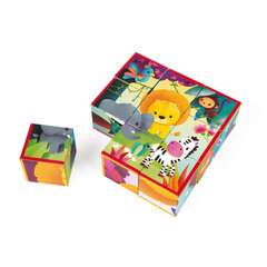 Пазл-кубики «Животные джунглей» Janod цена и информация | Игрушки для малышей | pigu.lt