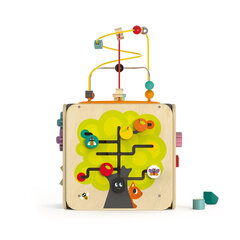 Деревянный куб сортировщик с эргономичной поверхностью «Multi-Activity Looping» Janod цена и информация | Игрушки для малышей | pigu.lt