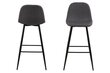 2-jų baro kėdžių komplektas Wilma Sawana, pilkas/juodas цена и информация | Virtuvės ir valgomojo kėdės | pigu.lt