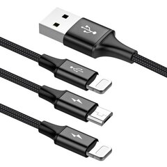 Baseu, Micro USB/Lighthing, 1.2 м цена и информация | Кабели и провода | pigu.lt