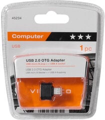 Адаптер VIVANCO USB micro B - USB A цена и информация | Адаптеры, USB-разветвители | pigu.lt